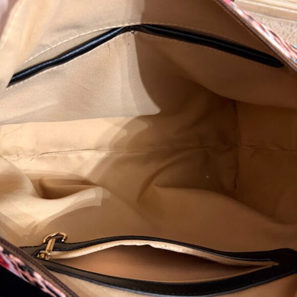 GUC~ 2/1 Laser Cut Out Black Shopper & Leopard Cross Body Bag-Purse-Tote (Bin 9) - Picture 9 of 11